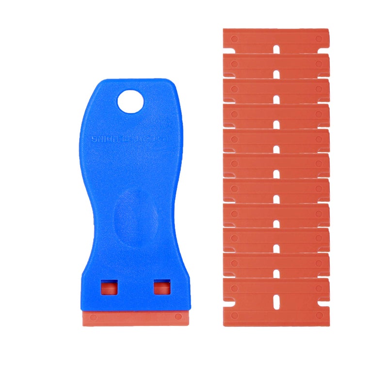 CANOPUS Plastic Scraper with 10 Plastic Razor Blades, Sticker Remover, Scraper Tool for Kitchen, Window, Glass, Decals, Labels, Stove Top, Paint - Image 2